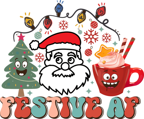 Festive AF - DTF Ready to Press - NextDayDTF